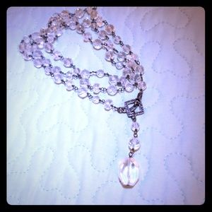 SILPADA N1503 Crystal beaded Lariat drop necklace